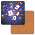 4" Coaster w/ 3D Lenticular Images of Gambling Paraphernalia (Blank)